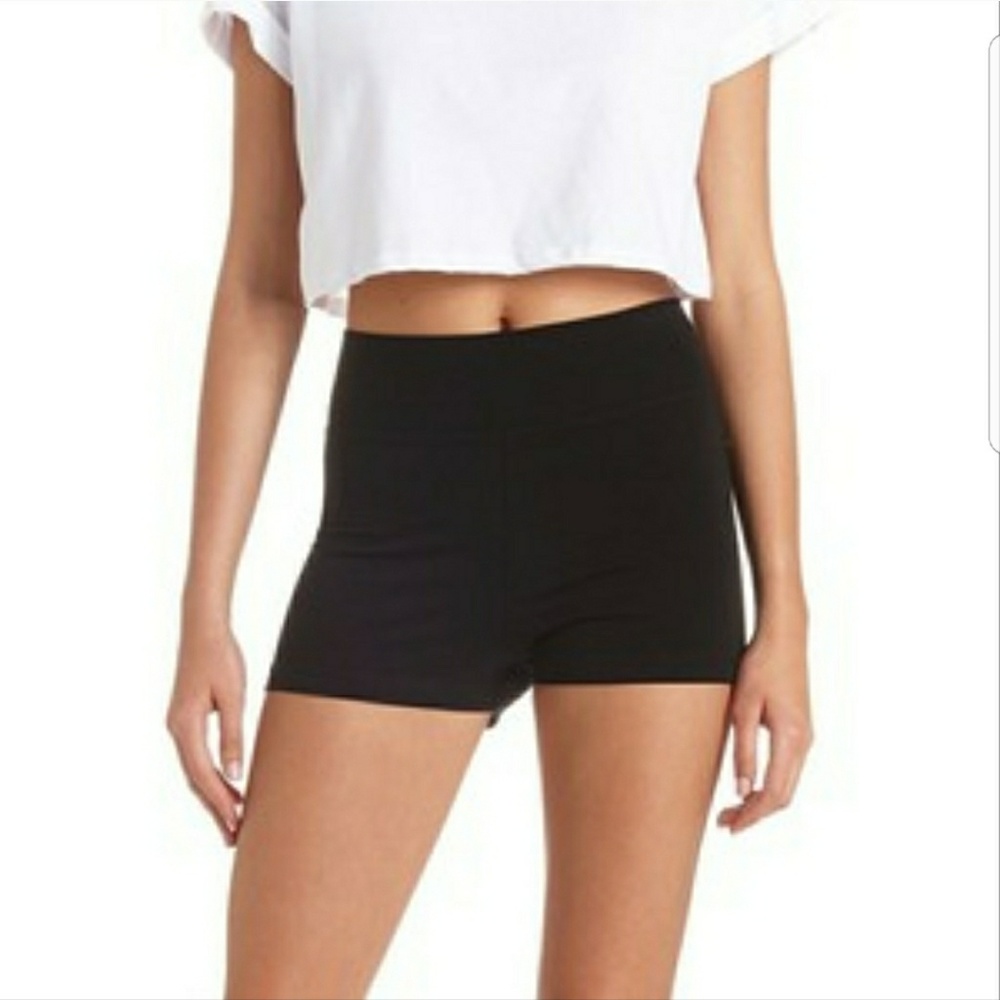 High Waist Biker Spandex Cuffed Shorts